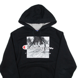 CHAMPION Womens Black Hoodie S