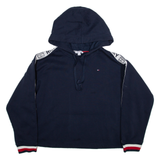 TOMMY HILFIGER Womens Blue Hoodie L