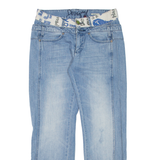 DESIGUAL Womens Jeans Blue Regular Straight Stone Wash W31 L29