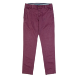 TOMMY HILFIGER Mens Trousers Maroon Slim Skinny W32 L32