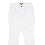 LAUREN RALPH LAUREN Womens Trousers White Slim Tapered W30 L28
