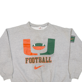 NIKE Football Womens Sweatshirt Grey USA XL