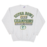 LOGO ATHLETICS Super Bowl Champions Mens Sweatshirt Grey 90s USA M