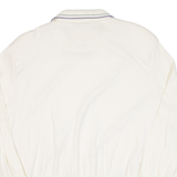 CAPE COD Womens Sweatshirt Cream Collared 90s L
