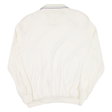 CAPE COD Womens Sweatshirt Cream Collared 90s L
