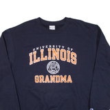 CHAMPION University Of Illinois Grandma Womens Sweatshirt Blue USA L