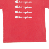 CHAMPION Mens T-Shirt Red Crew Neck S