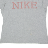 NIKE Slim Fit Womens T-Shirt Grey V-Neck XL