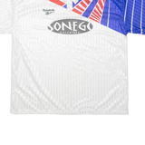 REEBOK Template Mens Football Shirt Jersey White 90s Collared 2XL