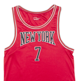 FSBN New York #7 Basketball Mens Jersey Red Sleeveless USA M