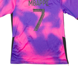 Paris St Germain Mbappe #7 Fan Boys Football Shirt Jersey Pink V-Neck XL