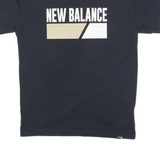 NEW BALANCE Mens T-Shirt Black Crew Neck S
