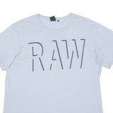 G-STAR RAW Mens T-Shirt Blue Crew Neck XL