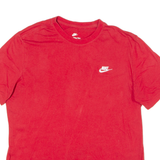 NIKE Mens T-Shirt Red Crew Neck L