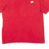 NIKE Mens T-Shirt Red Crew Neck L