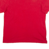 NIKE Mens T-Shirt Red Crew Neck L
