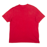 NIKE Mens T-Shirt Red Crew Neck L