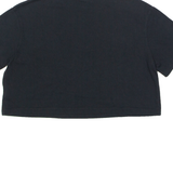 NIKE Cropped Womens T-Shirt Black Crew Neck L