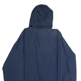 LL BEAN Mens Rain Jacket Blue Nylon 90s Hooded L