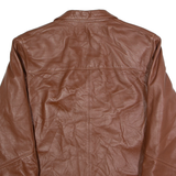 Womens Blazer Jacket Brown Leather L