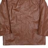 Womens Blazer Jacket Brown Leather L