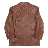 Womens Blazer Jacket Brown Leather L