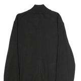MASSIMO DUTTI Mens Track Jacket Black Knit Viscose M