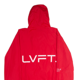 LVFT Mens Pullover Jacket Red USA Hooded XL