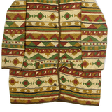 HOT DOG Womens Quilted Jacket Green Viscose 90s Geometric L