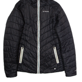 COLUMBIA Womens Puffer Jacket Black Nylon Hooded S