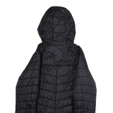 COLUMBIA Womens Puffer Jacket Black Nylon Hooded S