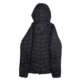 COLUMBIA Womens Puffer Jacket Black Nylon Hooded S