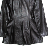 HARTWOOD Womens Blazer Jacket Black Faux Leather UK 10