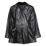 HARTWOOD Womens Blazer Jacket Black Faux Leather UK 10