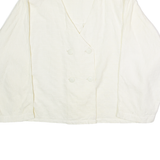 Womens Blazer Jacket White 90s Check ONE SIZE