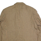 HURRAH Mens Blazer Jacket Beige Wool Houndstooth XL