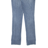 7 FOR ALL MANKIND Distressed Womens Jeans Blue Slim Straight Stone Wash W30 L34