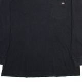 DICKIES Mens T-Shirt Black Long Sleeve XL