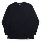 DICKIES Mens T-Shirt Black Long Sleeve L