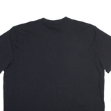 DICKIES Mens T-Shirt Black Button Neck 2XL