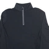 CARHARTT Womens T-Shirt Black Long Sleeve 1/4 Zip M