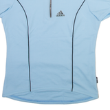 ADIDAS Mens Jersey Blue 1/4 Zip L
