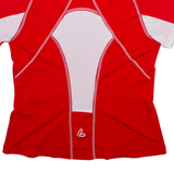 LOFFLER Womens Jersey Red 1/4 Zip S