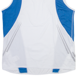 Mens Jersey White Sleeveless V-Neck L