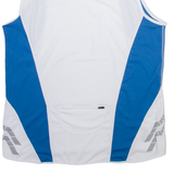 Mens Jersey White Sleeveless V-Neck L