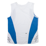 Mens Jersey White Sleeveless V-Neck L