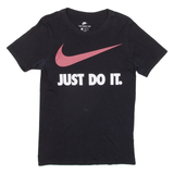 NIKE Womens T-Shirt Black USA XS