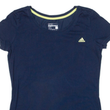 ADIDAS Womens T-Shirt Blue XS