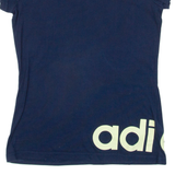 ADIDAS Womens T-Shirt Blue XS