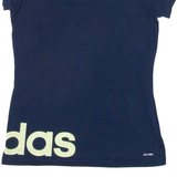 ADIDAS Womens T-Shirt Blue XS